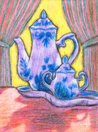 Teaset in Crayon