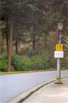 speed limit and park rules are posted